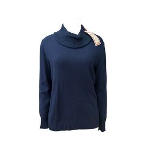 NWT Vintage 1960s Dalton Navy Acrylic Cowl Neck Sweater / Medium -